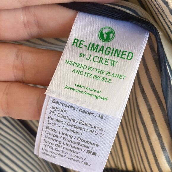 J. Crew Cotton Alfie Blazer in Striped Chino- Single Breasted Vintage Prep Style - Picture 13 of 16